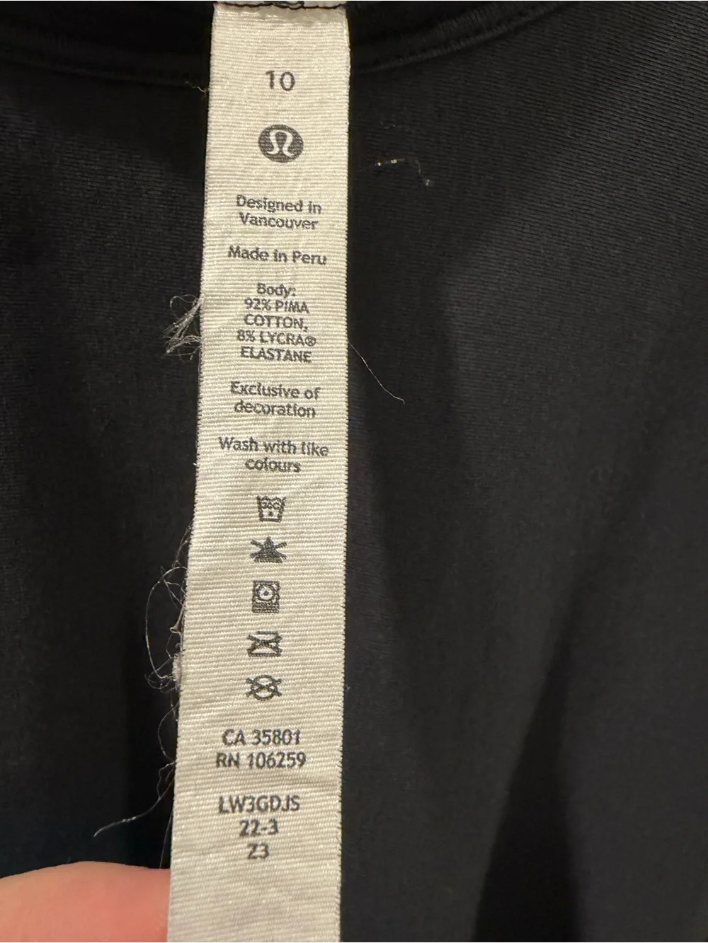 Lululemon Crescent T-Shirt Black Size 10